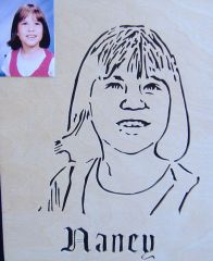Nancy wood portrait with Her picture