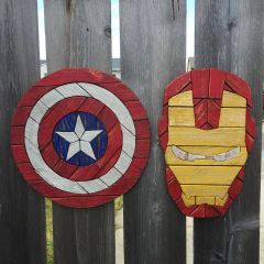 Captain America & Iron Man Lath Art
