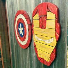 Captain America & Iron Man Lath Art
