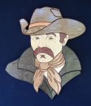 Cowboy with Clear Glaze On It.