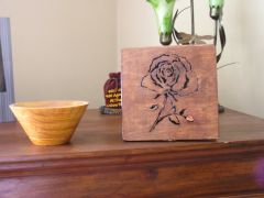 bowl And rose Lid Box