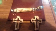 Olive wood shaver and a couple of crosses