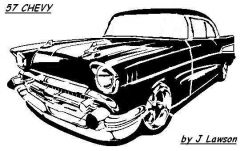 1957 CHEVY CLIP ARTPATTERN