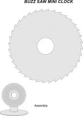 buzz Saw mini clock