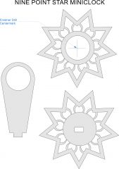 Nine point star miniclock