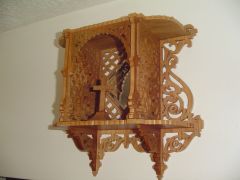 mirrored shelf