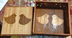 Marquetry for inside bottom and inside lid