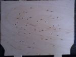 drill holes torn On back Of napkin holders