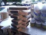 sanded And wood filled stands