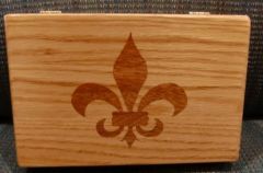 Box,Fleur De Lis Mahogony
