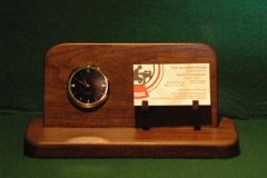 Business card holder with clock 004