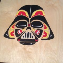 Haida art/ Star Wars....Finished Death Mask.