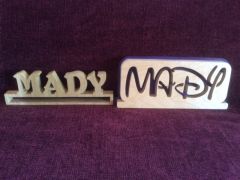 Mady nameplates....for my Niece.