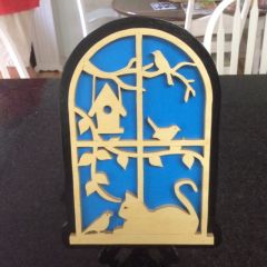 Cat & birds