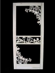 Rose screen door to match rose spandrel