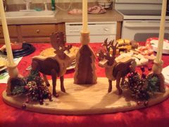 Center Piece  Walnut, Maple, and Oak