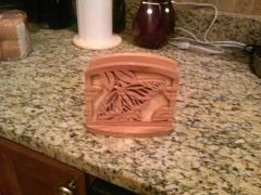 A napkin holder I made for my parents out of oak, from a Sheila Landry pattern