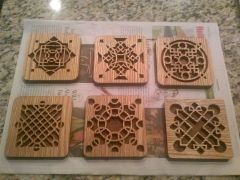 Coasters I designed from 17th century French Parterre garden designs