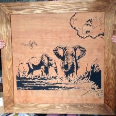 Elephants (framed)
