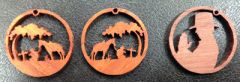 Padauk Pendants