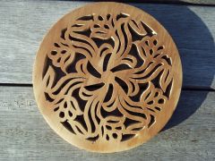 Round Hardwood Trivet