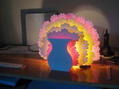 Flower vase lamp ,on