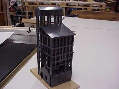 coaling tower 1/48th scale 1/4 inch to foot 18 inches tall