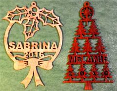 Yule ornaments in 2016 with names
