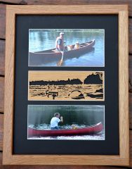 Canoes On Lake Pivabiska  framed