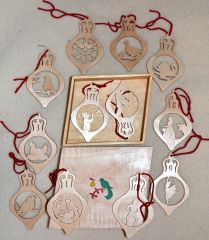 12 days Of Christmas Ornaments And Box