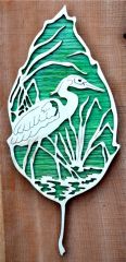 Heron in a Leaf Plaque for Jessica