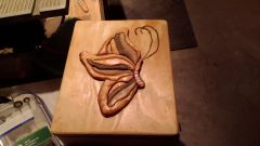 Intarsia butterfly box lid