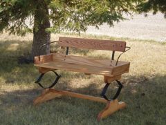 Oak Buckboard Bench