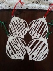 Named Christmas Ornaments