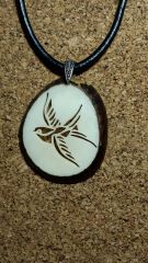 swooping bird tagua necklace