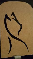 1. Free hand cat silhouette -mdf