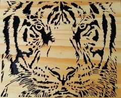 10. Tiger face - plywood