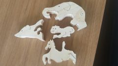 4. Elephant puzzle disassembled -pallet wood