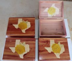 Rose In Texas, four of, one open