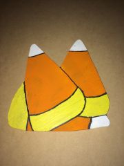 Candy corn in a pile