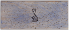 Early Lescarbot map of Nouvelle France jigsaw puzzle - back