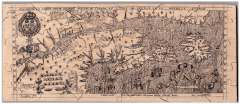 Early Lescarbot map of Nouvelle France jigsaw puzzle - front