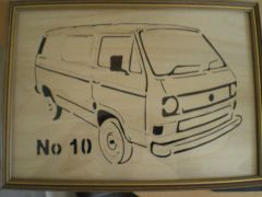 VW camper in baltic birch