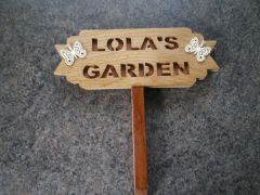 garden sign in ash