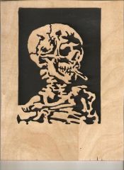 smoking skelton