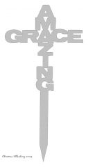 Amazing Grace Cross Yard Stake