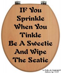 Bathroom Seat Sign
