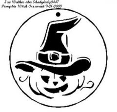 Pumpkin Witch Ornament