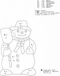 Intarsia snowman