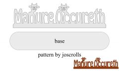 Manure Occureth nameplate